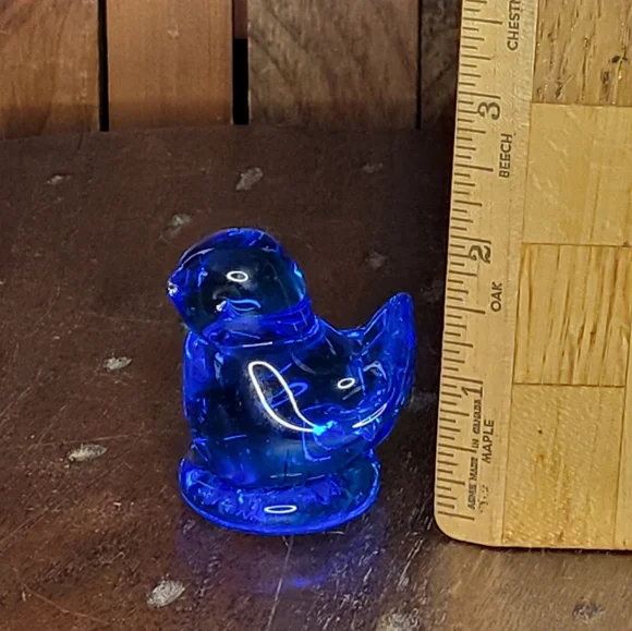 Mini Blue Glass Bird Figurine - Picture 8 of 13